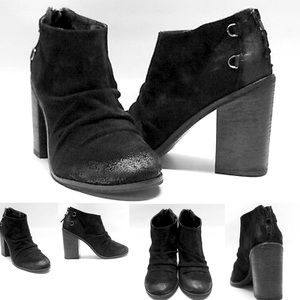 Boutique 9 | Black suede heeled booties | 8.5